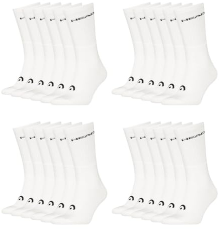 HEAD Herren Damen Crew Socken Sportsocken Cotton Blend Sport Socks 12 Paar