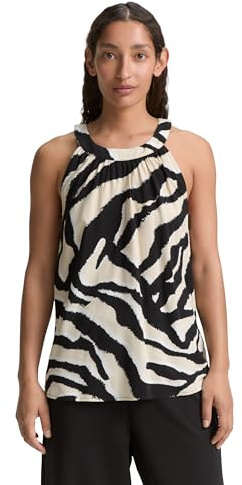 TOM TAILOR Damen 1046213 Bluse, 38070 - Abstract Beige Zebra, 42 EU