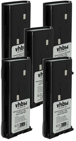 vhbw 5x Battery compatible with Bidatong BD-PMR, BD-3107, BD-2107 Radio, Walkie-Talkie (1600 mAh, 7.2 V, NiMH)