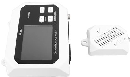 CO2-Controller, Multifunktionaler Digitaler CO2-Monitor-Tester, Wandmontierter Farbbildschirm-Tester, Ideal für die Landwirtschaft in Gewächshäusern (EU-Stecker)