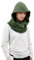 DigiTizerArt Mittelalterliche Leinen Baumwolle Cowl Hood Schal Vintage Goth Cape Kostüm Accessoire Multifunktionale Mode Pullover Schal Kapuzenschal Cowl für Männer Frauen (Army Green)