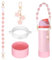 Silicone Boot Set for Owala Water Bottle 24 oz 34 oz with Handle Strap and Charm Compatible with Owala Freesip, Water Bottle Straps for Carrying for Owala Tumbler Non-Slip Silicone Boot Keychain Charm