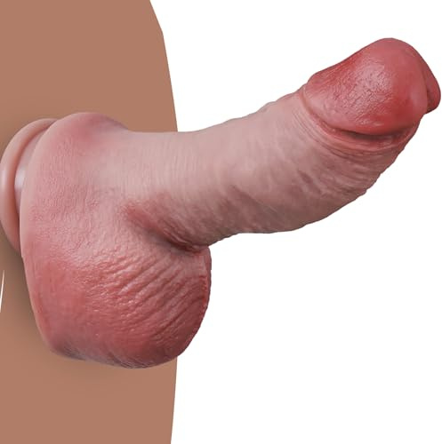 Realistischer Dildo mit Starke Saugnapf,SMGKB Klassische Perfekter Real Venen und Prallen Hoden Analdildo Sexspielzeug für Frauen Männer (A, L)