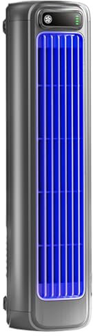 SMELEYOU 12.3 Ventiladores de torre oscilando 3 velocidades Ventilador de enfriamiento para habitaciones Horizontal/vertical Ventilador USB USB sin luces para la oficina de cocina dormitorio