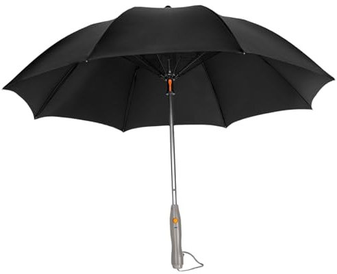 XuQiZZpp Parapluie 3 en 1 avec brumisateurs UPF50+ pour le confort des journées chaudes en plein air, Noir , 87*6*6cm