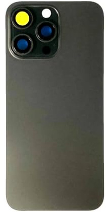Smartex® Rückseite Glas Akkudeckel Ersatz kompatibel mit iPhone 15 Pro Max | Rückglas KEIN Logo (Schwarz)