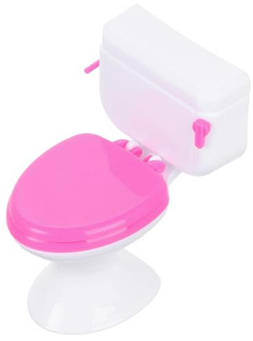 MOLUCKFU Miniatur Puppenhaus Wc Modell Robuste Kunststoff Mini Toilette Kompakte Leichtes Puppenzubehör Dekoratives für Badezimmer und Puppenhaus