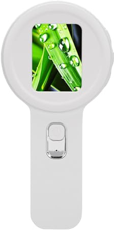 Jiawu Handheld Digitalmikroskop Dual Light Source 200x Vergrößerung Tragbares Makro -Mikroskop für Lebendige Betrachtungserfahrung mit 2 -Zoll Bildschirm für Schmuckbewertung und Naturbeobachtung