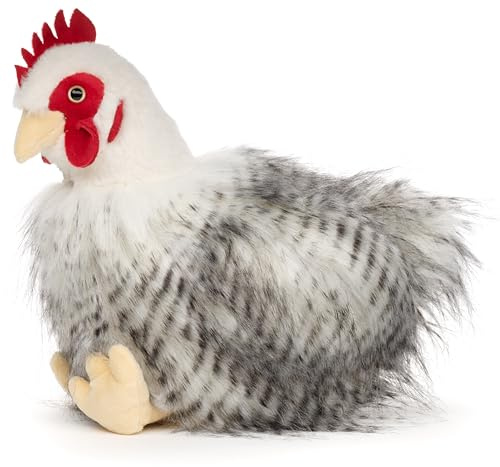 Uni-Toys - Henne, sitzend (ohne Ei) - 25 cm (Höhe) - Plüsch-Huhn, Vogel - Plüschtier, Kuscheltier