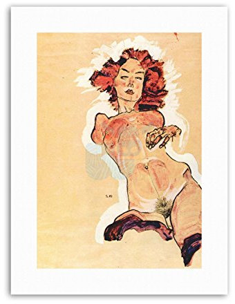 Wee Blue Coo EGON SCHIELE FEMALE ACT Poster Painting Old Master Canvas art Prints