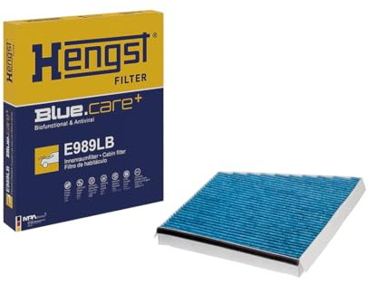 HENGST - Innenraumfilter E989LB - Luftfilter für den Innenraum antibakteriell - Filtert Staub, Pollen, Gerüche & Bakterien für Allergiker - Für sauberes Innenraumklima im KFZ