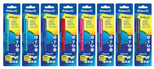 Pelikan 809146 Pelikano-Füller Junior, Feder A (für Anfänger), für Rechtshänder, 6 Farben sortiert (keine Farbauswahl möglich!), 1 Stück