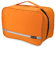 Sac de Toilette Suspendu étanche, JIEMEI Trousse de Toilette Pliable pour Hommes et Femmes, Fermeture à glissière de Haute qualité, Coussinets de Poche Portables 2 Paquets, Orange, L