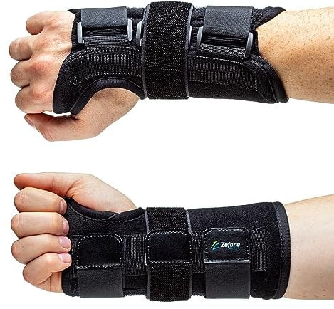 ZOFORE SPORT Karpaltunnel-Handgelenkstütze mit Metallschienenstabilisator von Zofore – lindert Sehnenentzündungen, Arthritis, Karpaltunnelschmerzen – verkürzt die Erholungszeit für Männer und Frauen