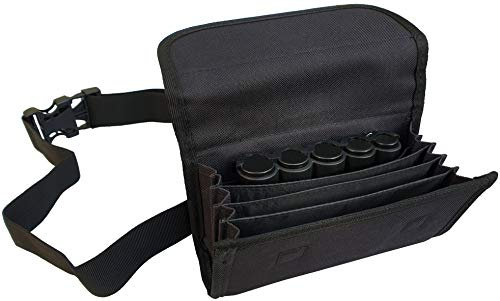 CLAIRE-FONCET Kellnertasche - Kellnerbörse – Hüfttasche in Canvas Gewebe, Inklusiv 5 Euro Munzen Geldwechsler, Magnetverschluss, ideal für Kellner, Kellnerin, Kneipen, Gaststätte, Märkte