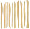 Clay Tools, 10 Pcs Polymer Clay Tools Double Ended Wooden Clay Modelling Tools Ceramic Pottery Sculpting Carving Tool Set Kids Pottery Kit