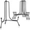 Mocoosy 4pcs Mejoradas Antide Slizantes Hierro Soporte De Exhibición, 6 Pulgadas Metal Placas Poseedor Negro Hierro Caballete Soporte para Exhibición Placas,Foto,Marco,Decorativo Platos,Tabletas,Arte
