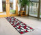 Bravich Modern Circles Spots Pattern Very Long Hallway Hall Runner Narrow Rugs Custom Length Black & Red Stair Carpet Mats 60x240CM (2'X8')