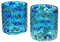 Wuona Objects Nona RAJA 2959-9x10cm - 2er Set - Mosaik Teelichtglas Teelichtgläser Kerzenglas Kerzengläser Mosaikglas orientalisch Vintage