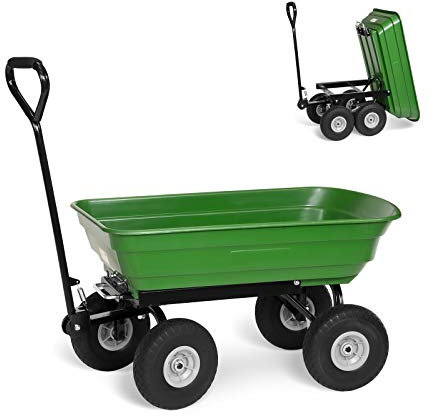 TÜV/GS Gartenwagen EXPERT Pannensicher mit Kippfunktion 250 kg Bollerwagen Transportwagen