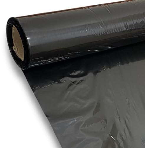 acquaverde | Telo Pacciamatura Antierbacce in Polietilene, Film Pacciamante Nero, Professionale, per Giardinaggio, Orto, Protezione Contro Erbacce, Resistente, Impermeabile (1 x 100 m = 100 m²)