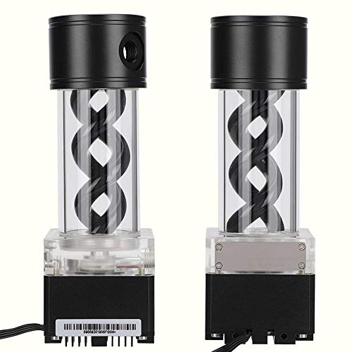 PC-Wasserkühlungspumpen-Kit, Aluminium-Anode + PMMA-Computer Wasserkühlung T-Virus Integriertes Wasserpumpenset mit Mehrstufigem Schutz(schwarz)