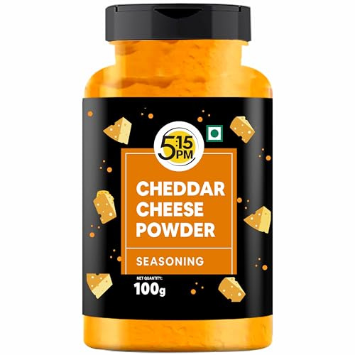 5:15PM Cheddar Cheese Powder Spice for Popcorn, Pasta, Pizza, Nachos, French Fries, 100g