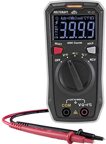 VOLTCRAFT VC-22 SE Multimetro digitale CAT III 600 V Display (numero di punti): 4000