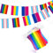 32 Pakete von schwulen Stolzbannern, Farbdruckbannern, Transgender Asexuelle bisexuelle Pan-Lesbian-Banner, Pride Party Decorations 14 * 21 cm (8 Stück, 4 Designs pro Stück)