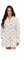 Linclalor Vestaglia donna in coral di pile con bottoni stampa cuori art. 88594-42, Avorio