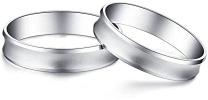 Damenring Breit, Ring Schmuck Silber Pt950 Platin Runden Ringe Heiratsantrag Geschenk Größe 66 (21.0)