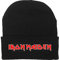 Iron Maiden Besticktes Logo Beanie Schwarz, Schwarz, Einheitsgr��e
