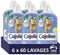 CAJOLINE - Adoucissant linge - 360 lavages - parfum Fleur de la passion et bergamote - fraîcheur parfumée (lot promo de 6x60)