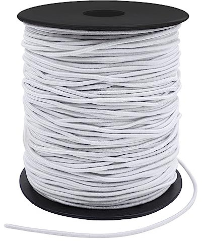 Uiopa Fil Elastique pour Bracelet, 1,5mm x 100m Fil Bracelet Ronde Cordon Elastique pour Perles, Colliers, Fabrication de Bijoux, Artisanat