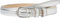 Brax Damen DOB Ledergürtel mit Metallic-Optik Gürtel, Silver, 80