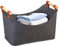 Porte-bûches de cheminée, sac de transport pour bûches – Panier en bois de chauffage avec poignée renforcée, panier en feutre d'extérieur pour couvertures, livres, journaux Zorq
