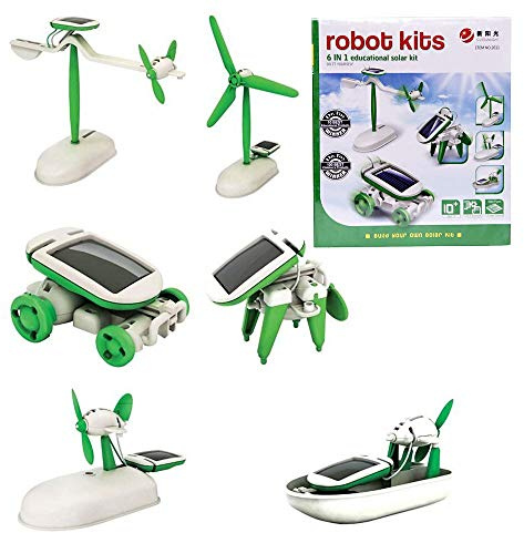 Martom SOLARROBOTER 6in1 SOLARFAHRZEUGE Roboter KREATIVES BILDUNGSKIT Solarroboter, solarbetriebenes Spielzeug, Geschenk für Jungen, Kinder, Experimentierspielzeug, Selbstbausatz