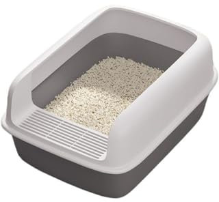 XILENY Caja de Arena para Gatos, Caja de Arena Cerrada,Arenero para Gatos Grande, Bandeja Higiénica Gatos,Arena para Gatos autolimpiante,arenero Gatos Cubierto(16,14 * 12,2 * 6,7 Pulgadas)