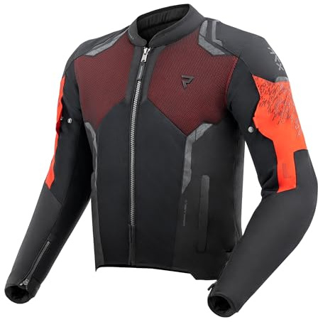 REBELHORN Jax Motorradjacke Herren | Textil | Ellbogen, Schulter und Rückenprotektor Stufe 2 | Abnehmbar Humax Membran | Große Mesh Belüftungspaneele | Größen bis 10XL