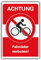 Verbotsschild Fahrräder verboten Verbot Hinweisschild Hartschaum 30x20 cm