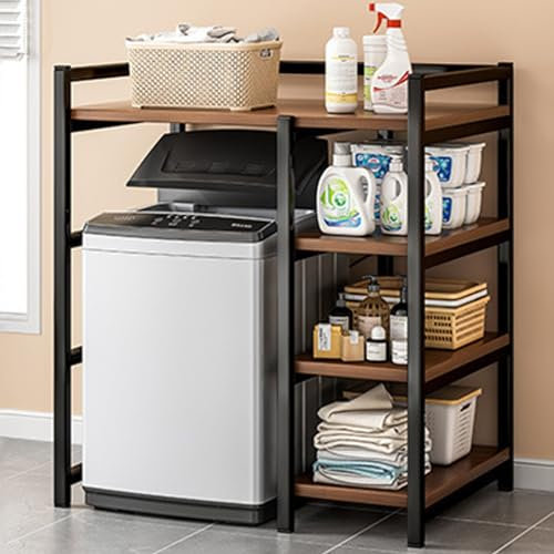 Scaffale per Lavatrice Scaffale per Bagno sopra Lo scaffale per WC Lavanderia Scaffale per Balcone (A 110 * 34 * 130 cm)
