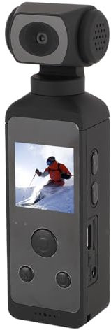 Handheld Action Camera, 4K 16MP 270° Rotatable Digital Camera Recorder, 1000mAh Wi Fi Camera with Water Resistant Case, Built in Microphone, for Travel Daily Use