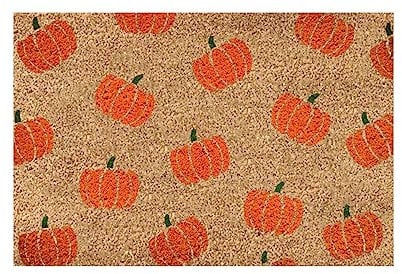 Fall Decoration Halloween Pumpkin Print Doormat, Indoor & Outdoor Non Slip Welcome Carpet Floor Doormats Fashion Letter Printed Halloween Theme Decorative Door Mats Washable Entrance Home Door Mat (B)