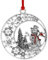 2024 Weihnachtsschmuck, Zinn Christbaumschmuck mit Rotem Seil Wunderschön Hängende Basteldekoration für Weihnachtsfeiertage Heimparty-Dekor