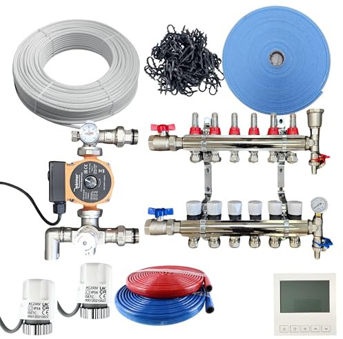 Wärmer System 70-80Sqm Water Underfloor Heating Kit 1 Room