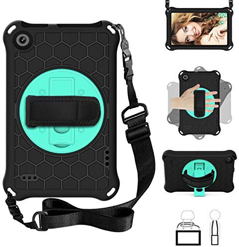 Tablet PC Hülle Compatible with Kindle Fire 7 Tablet-Fall, Compatible with die 5. Generation 2015 Release / 7. Generation, Compatible with 2017 Release / 9. Generation, Release 2017, mit rotierender S