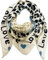 XL Dreieck Strickschal Herz Leopard Frühling Schal 100% Baumwolle Made in Italy Fashion Tuch Dreieckschal Stola Herbst Frühling Tuch Leo Love is Love Happy (Beige)