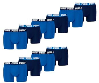 PUMA Herren Boxer Boxershorts Shorts Unterhosen Comfort Stretch 10er Pack, Wäschegröße:2XL, Artikel:-005 True Blue