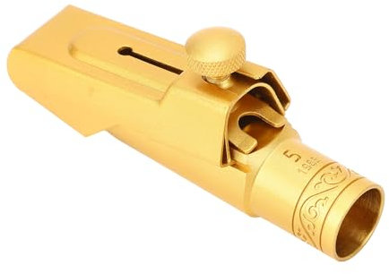 5C Brass Metal Alto Sax Mouthpiece for Saxophone Easy to Obtain a Balanced Tone with Clear Super Treble Overtones Powerful Volume Suitable and Beginners Metal