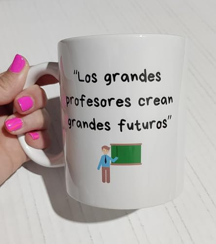 ANIORTECARE Taza personalizada profesora – Regalo profesora infantil y guardería – Regalos para profesoras – Regalos originales para profesores – Regalo para profesora infantil
